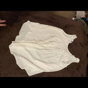 White lace tank
